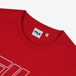 Fila Linea Italia Logo - Naisten Poolopaita - TummanPunainen | FI-28931